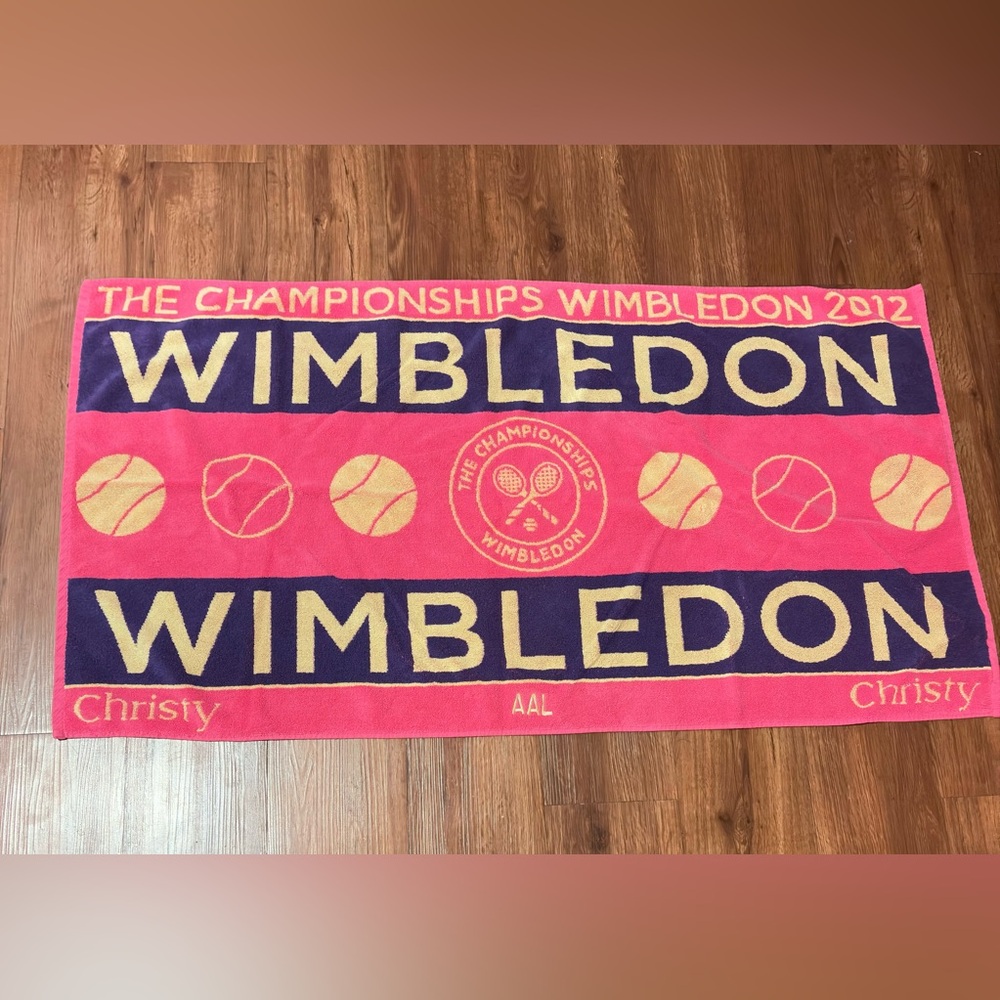 Christy Wimbledon Pink and Gold Towel 2013